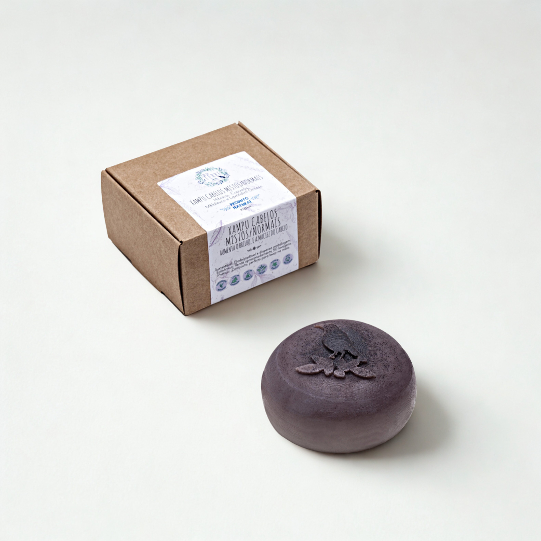 Shampoo Sólido: Cabelos Mistos e Normais - Bio-ativo de Quinoa e Hibisco