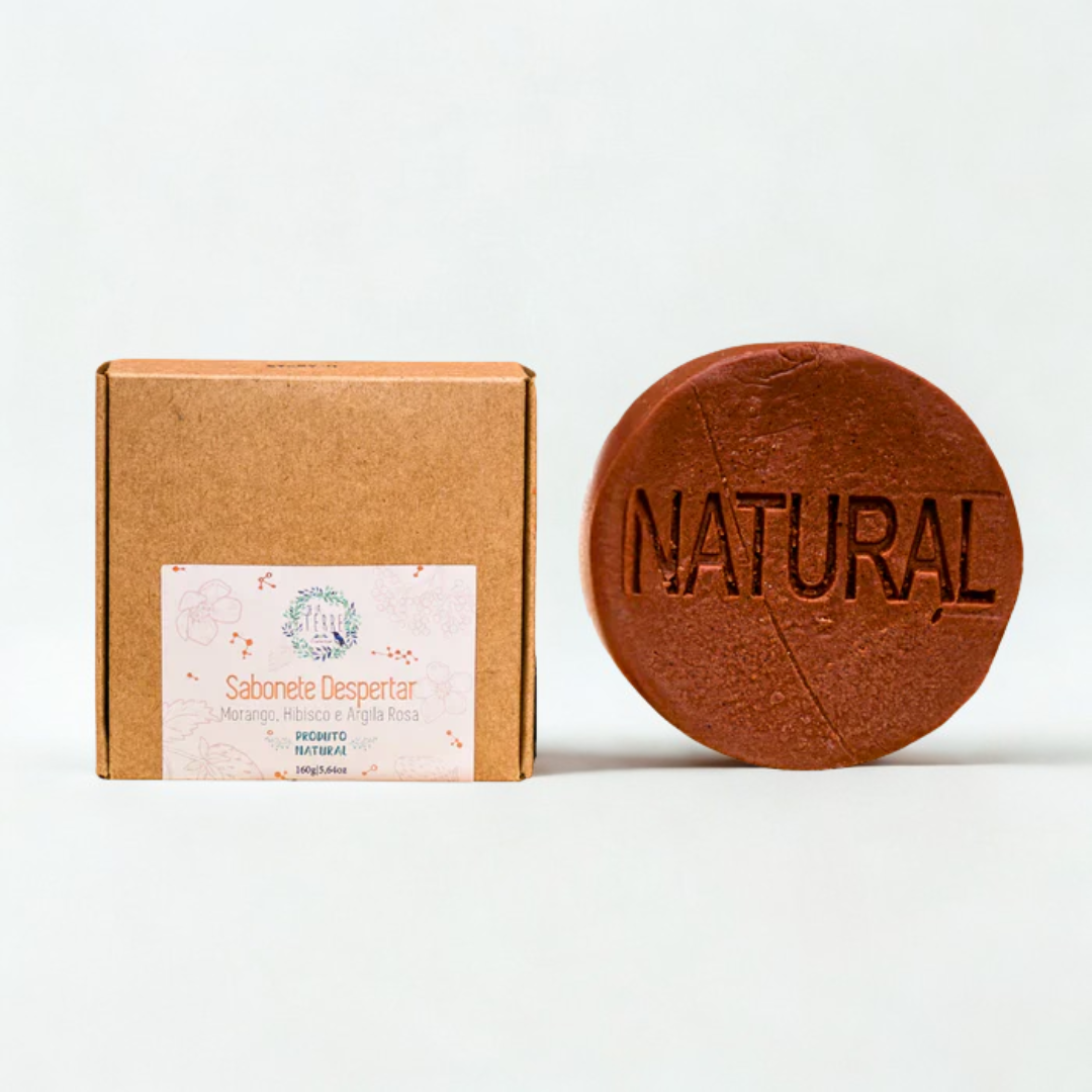 Sabonete Despertar - Argila Rosa, Morango e Hibísco