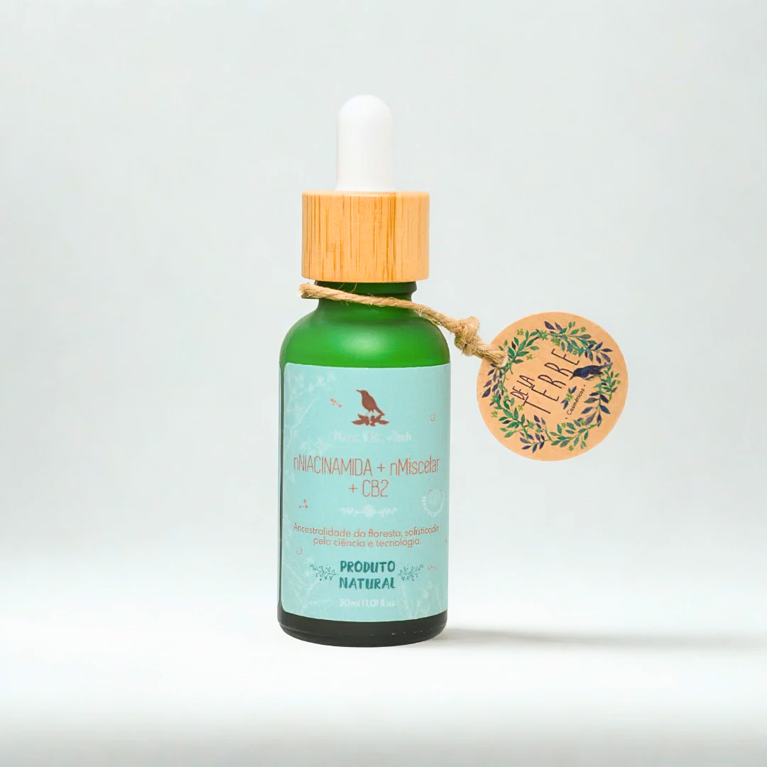 Duo Proteção Essencial – Sérum Nano Niacinamida + CB2 & Creme Nano Pró-Aging De La Terre Cosmeticos