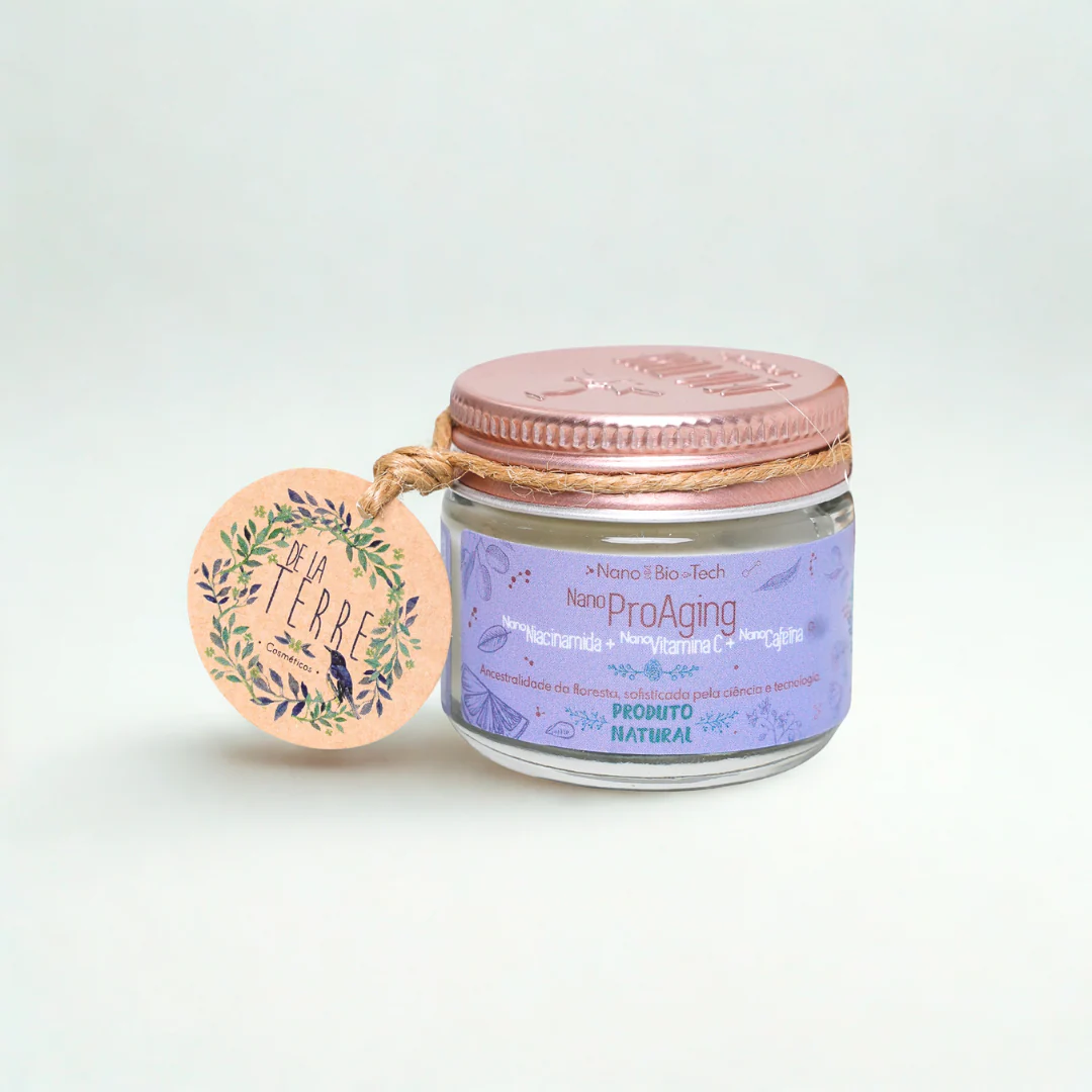 Duo Iluminador & Firmeza – Creme Nano Pró-Aging + Sérum Iluminador De La Terre Cosmeticos
