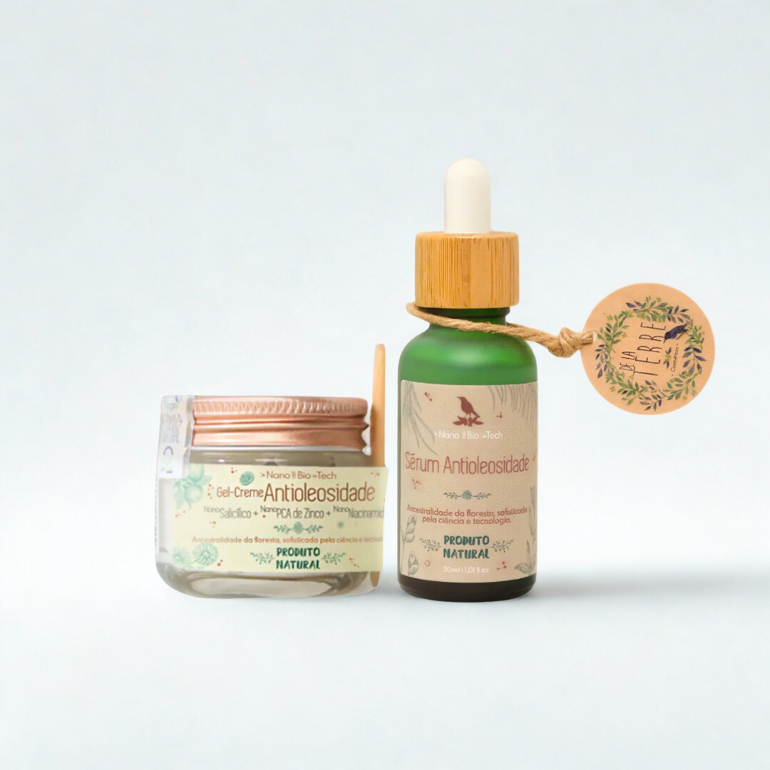Duo Controle de Oleosidade Avançado: Sérum Nano Antioleosidade + Creme-Gel Nano Antioleosidade De La Terre Cosmeticos