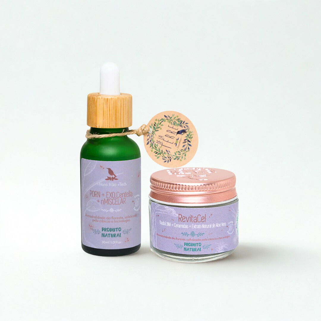Duo Regeneração Celular | PDRN Exossomos e RevitaCel De La Terre Cosmeticos