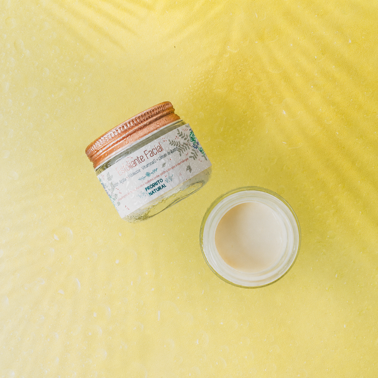 Creme Esfoliante Natural de Arroz e Cristais de Quartzo De La Terre Cosmeticos