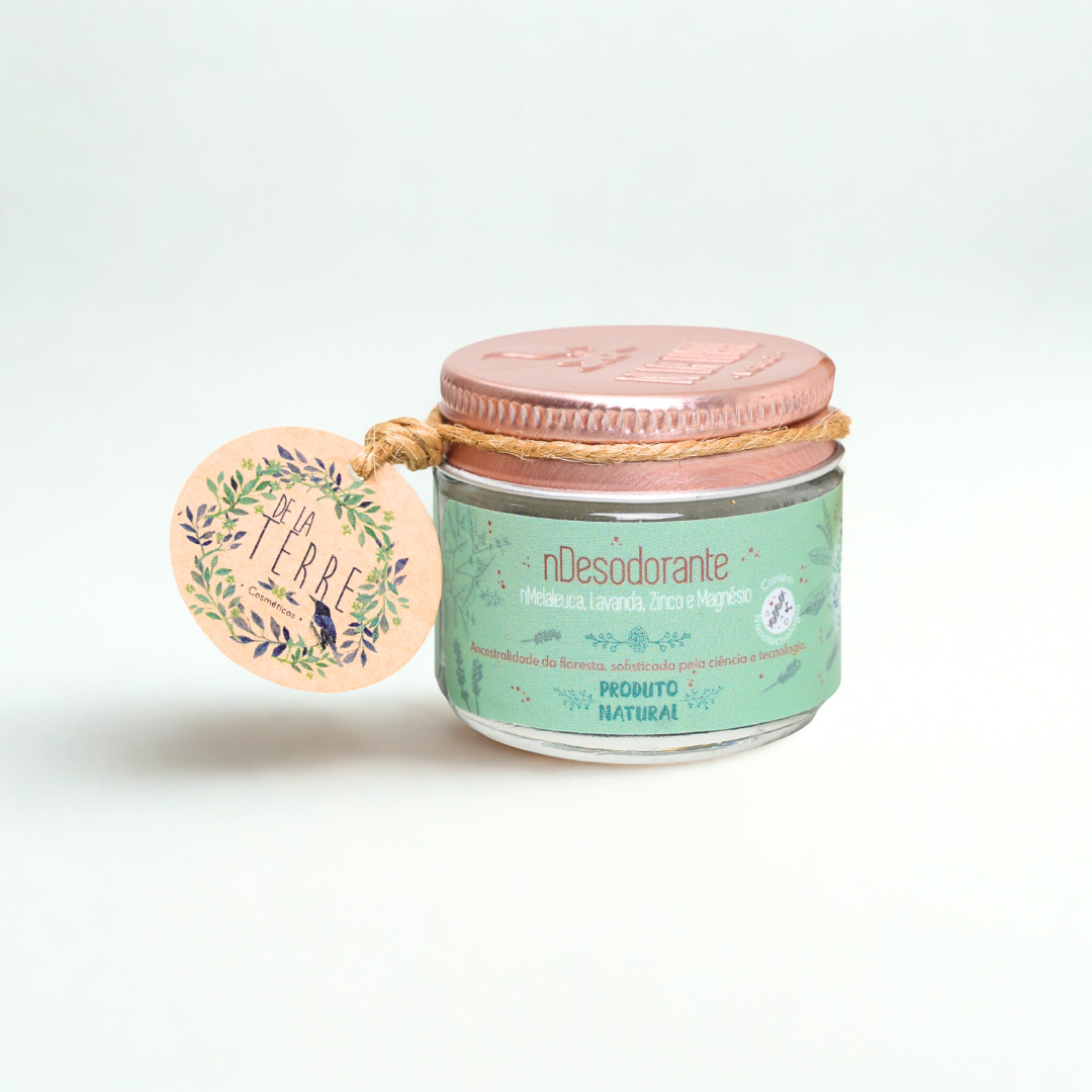 Desodorante Natural Nano Melaleuca e Lavanda sem Alumínio De La Terre Cosmeticos