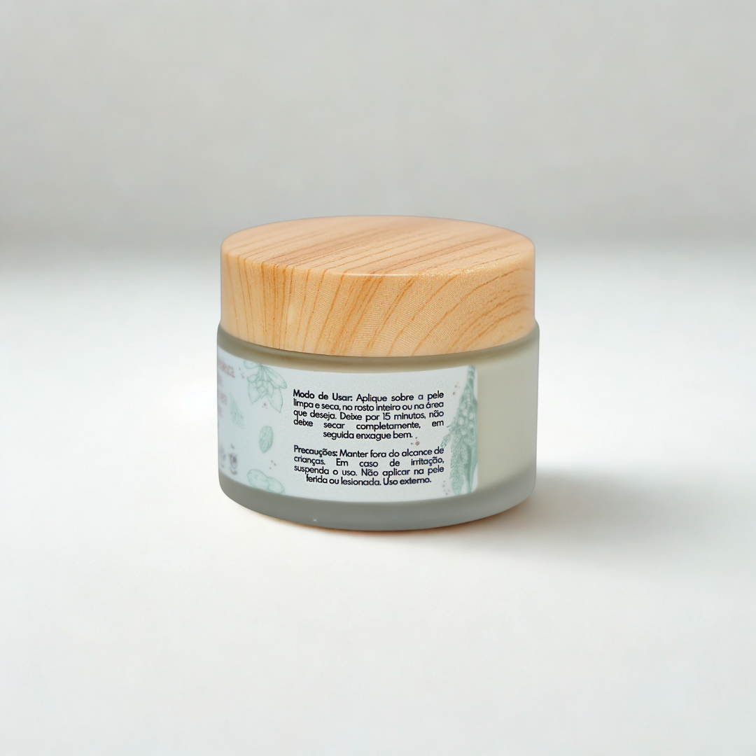 Máscara Facial de Argila verde De La Terre Cosmeticos