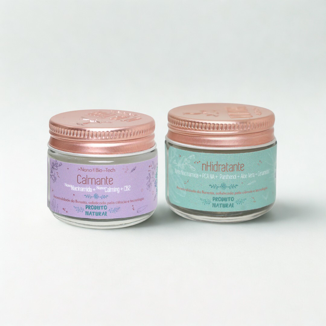 Duo Hidratação e Calmaria: Creme Nano-Hidratante + Creme Calmante De La Terre Cosmeticos