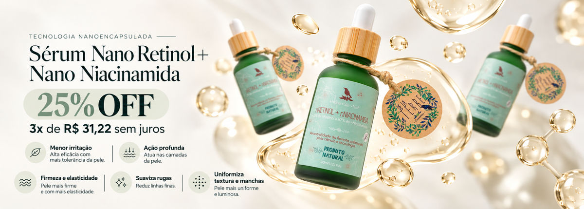 Sérum Nano Retinol e Nano Niacinamida com 25% de desconto