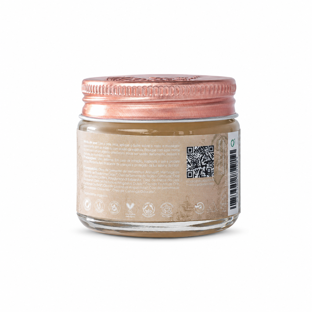 Cleansing Balm Vegano CB2 para limpeza facial profunda De La Terre Cosmeticos