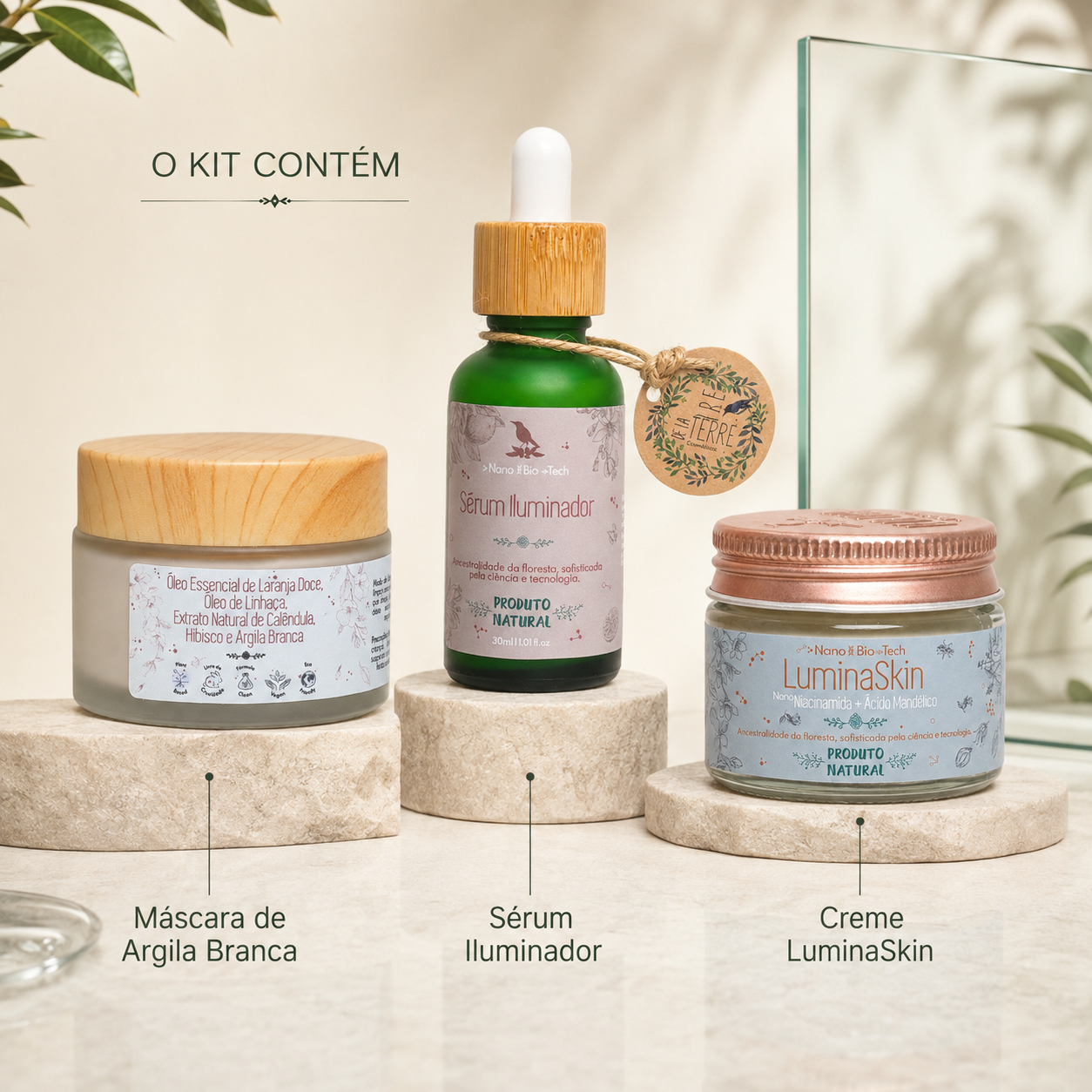 Kit Clareador Facial – Luminosidade, Uniformidade e Nutrição De La Terre Cosmeticos