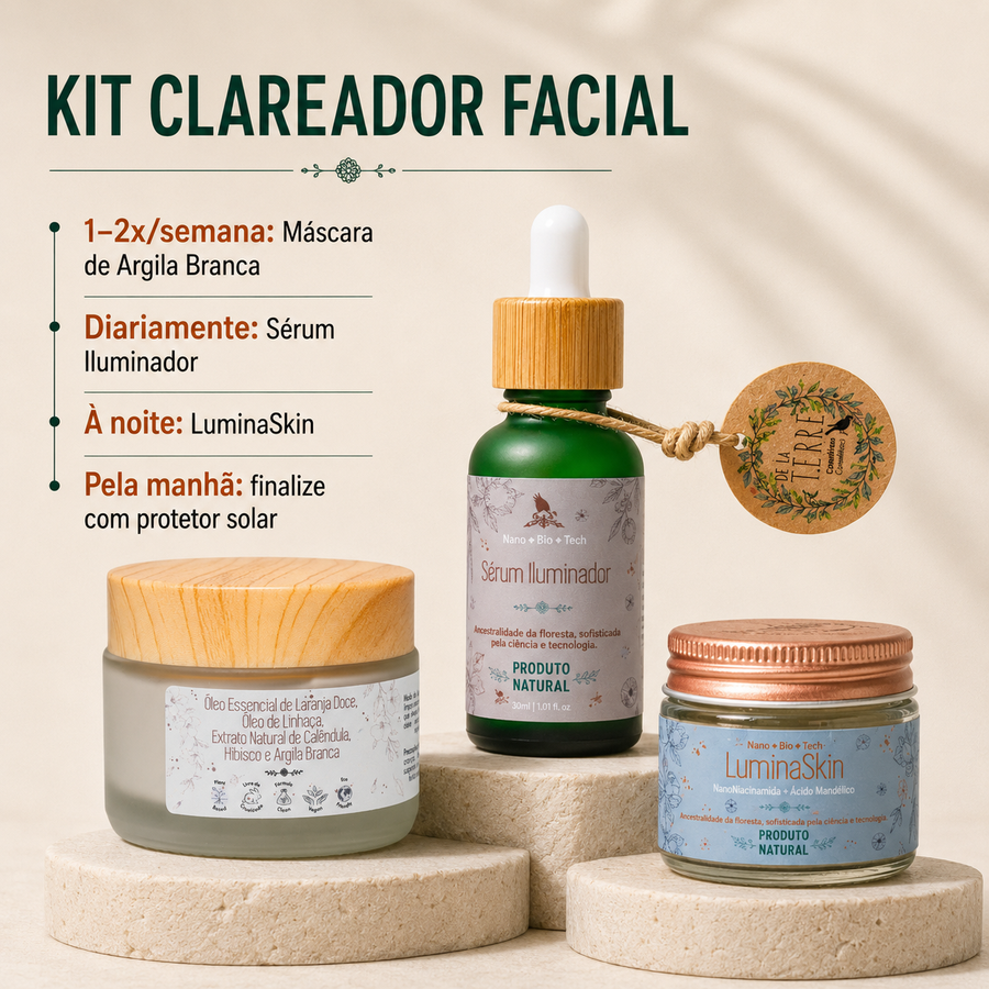 Kit Clareador Facial – Luminosidade, Uniformidade e Nutrição