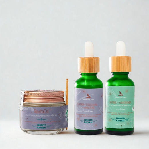 Kit Regenera Noite: Retinol, PDRN e Baobá DNA