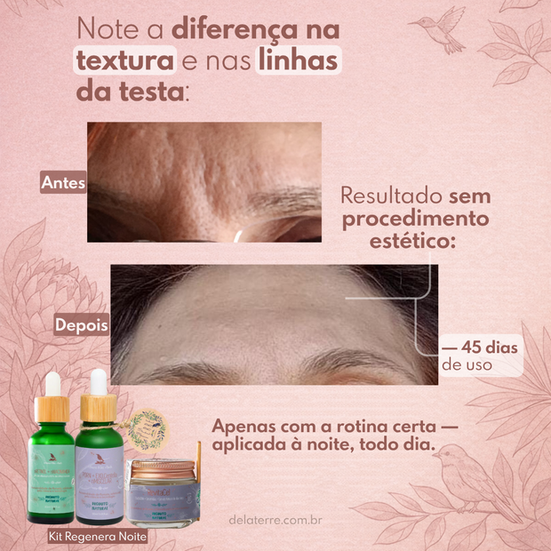 Kit Regenera Noite: Retinol, PDRN e Baobá DNA
