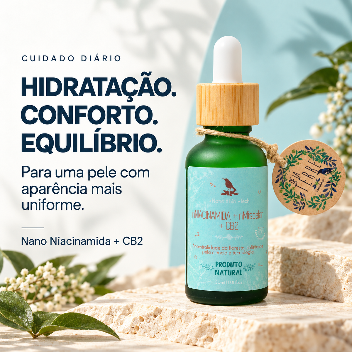 CB2 + Nano Niacinamida + Nano Ácido Hialurônico Micelar