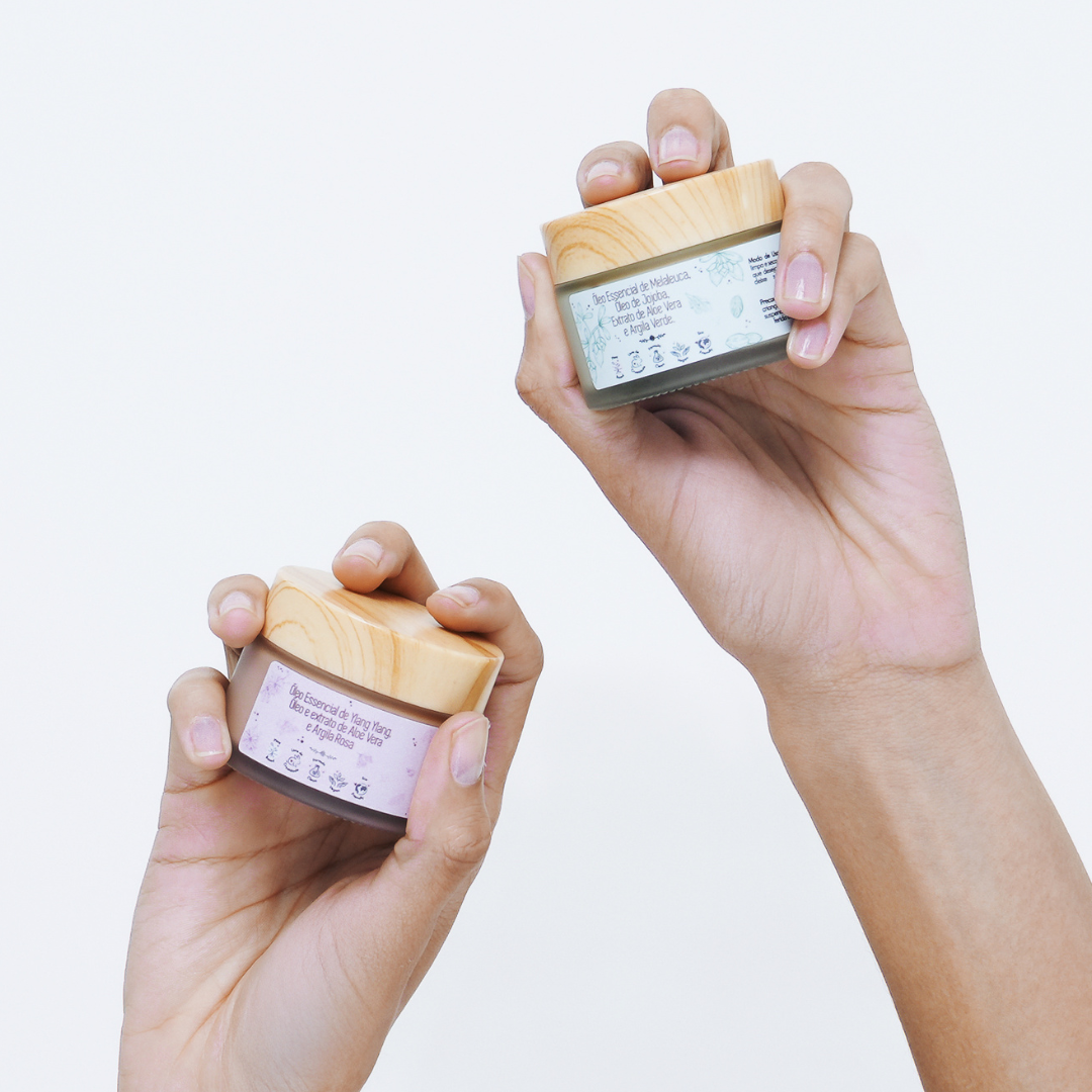 Máscara Facial de Argila Rosa: Para Peles Sensíveis