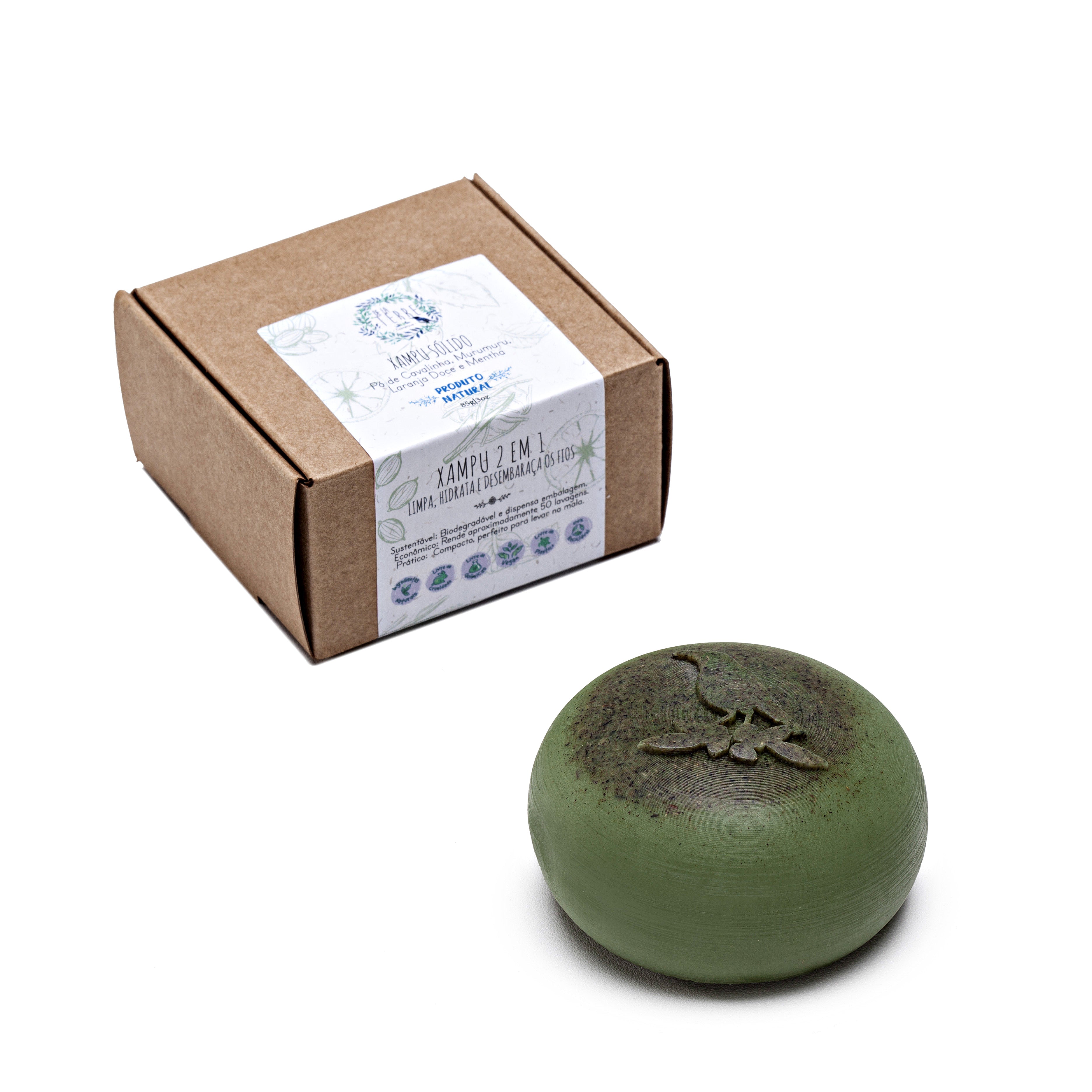 Solid Shampoo: 2 in 1 - Horsetail, Orange and Mint Powder 