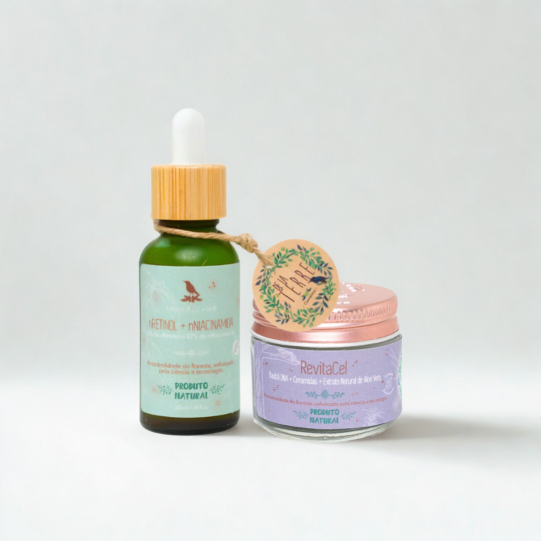 Duo Anti-Idade Avançado: Sérum Nano Retinol + RevitaCel